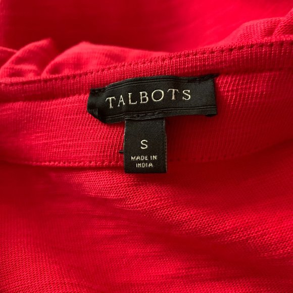 Talbots Red Ruffle Neck Dress - Picture 3 of 6
